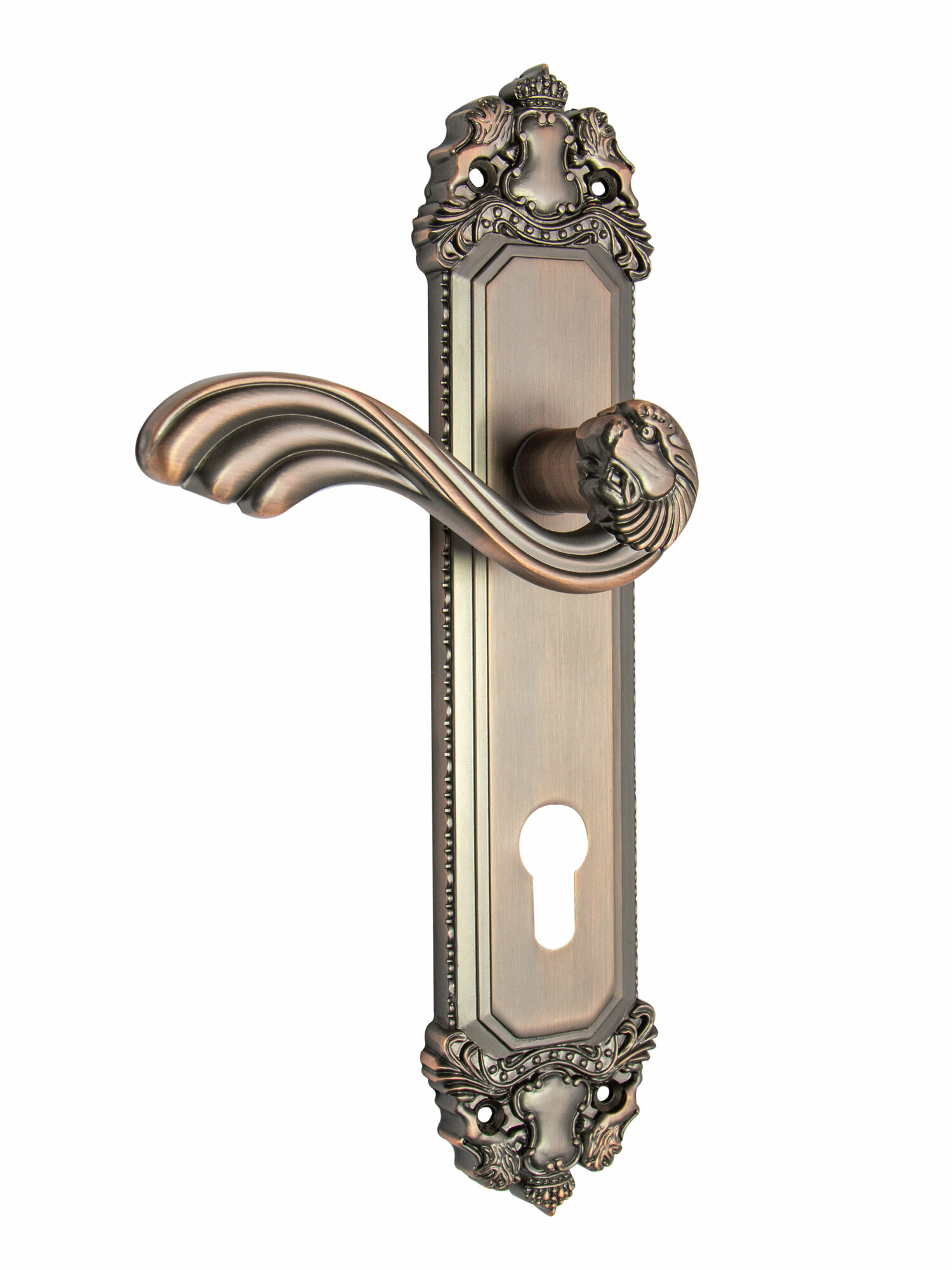 Дверные ручки на планке (2 шт) Valey Lecce MAC Античная медь (межосевое 85 мм)