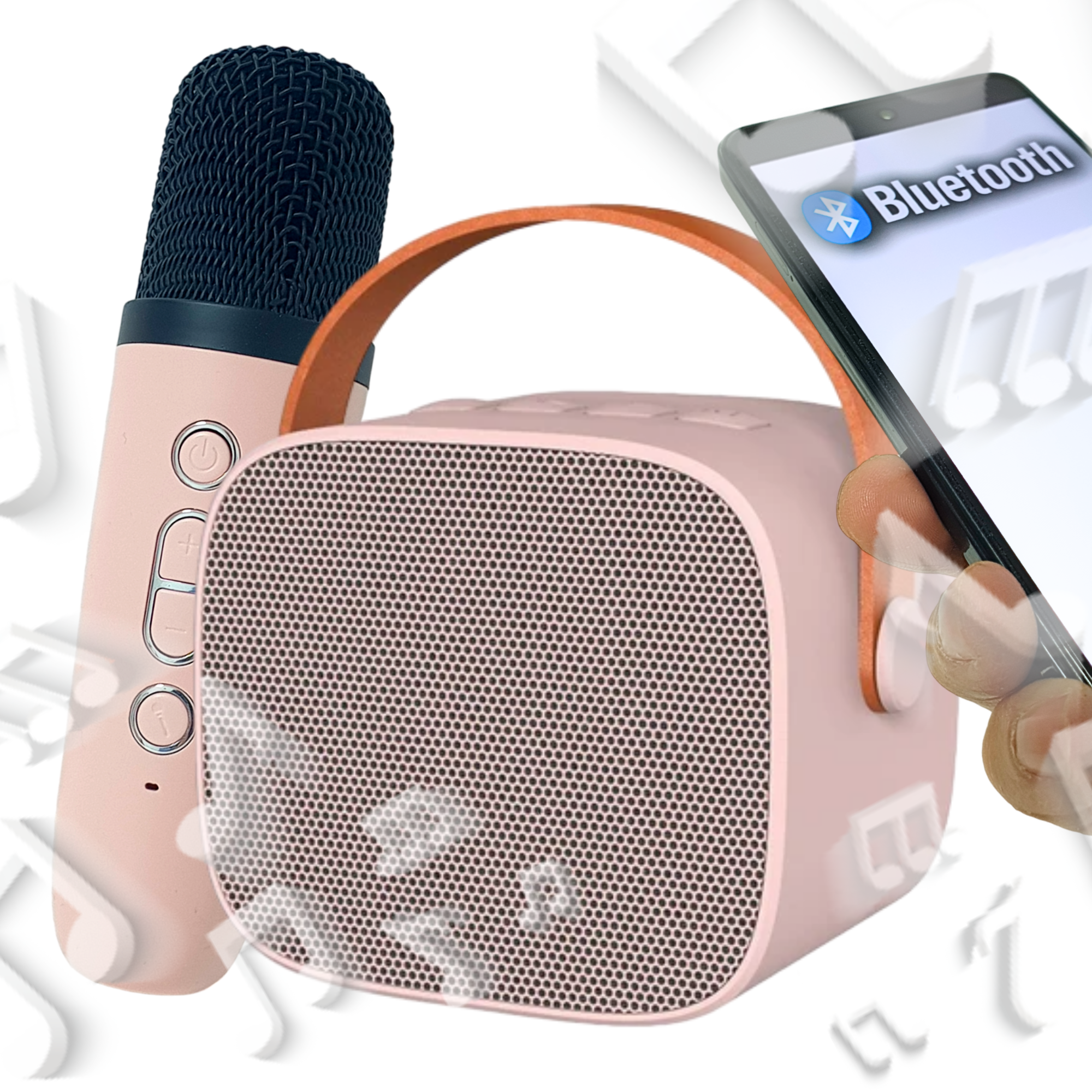 Караоке-система для детей с беспроводным микрофоном живой вокал портативная колонка синяя