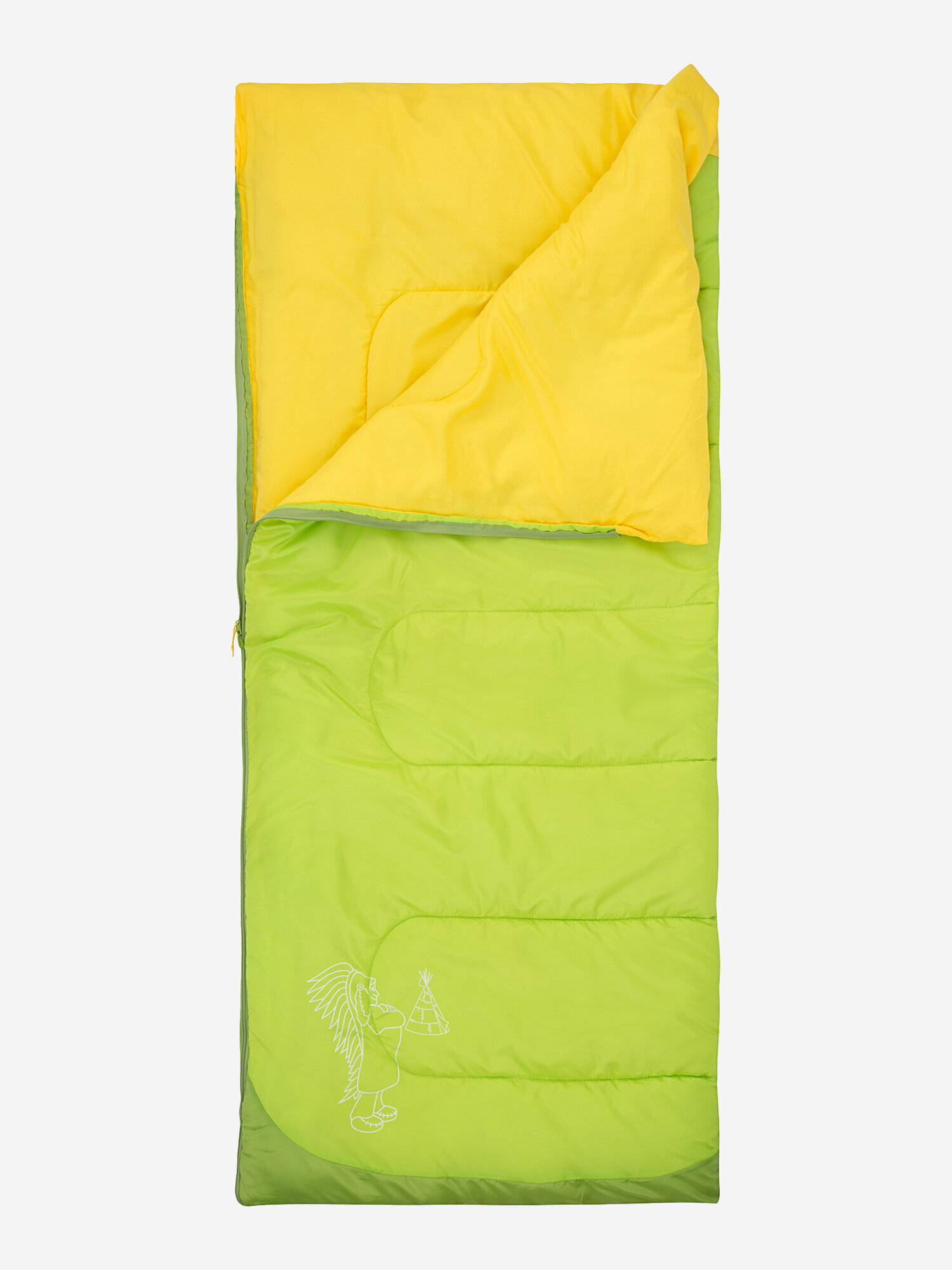 Спальный мешок детский Outventure Bunny +10 правосторонний Зеленый; RUS: Б/р, Ориг: one size