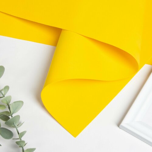 Фоамиран матовый 50х50см 1 мм жёлтый 10шт 919₽