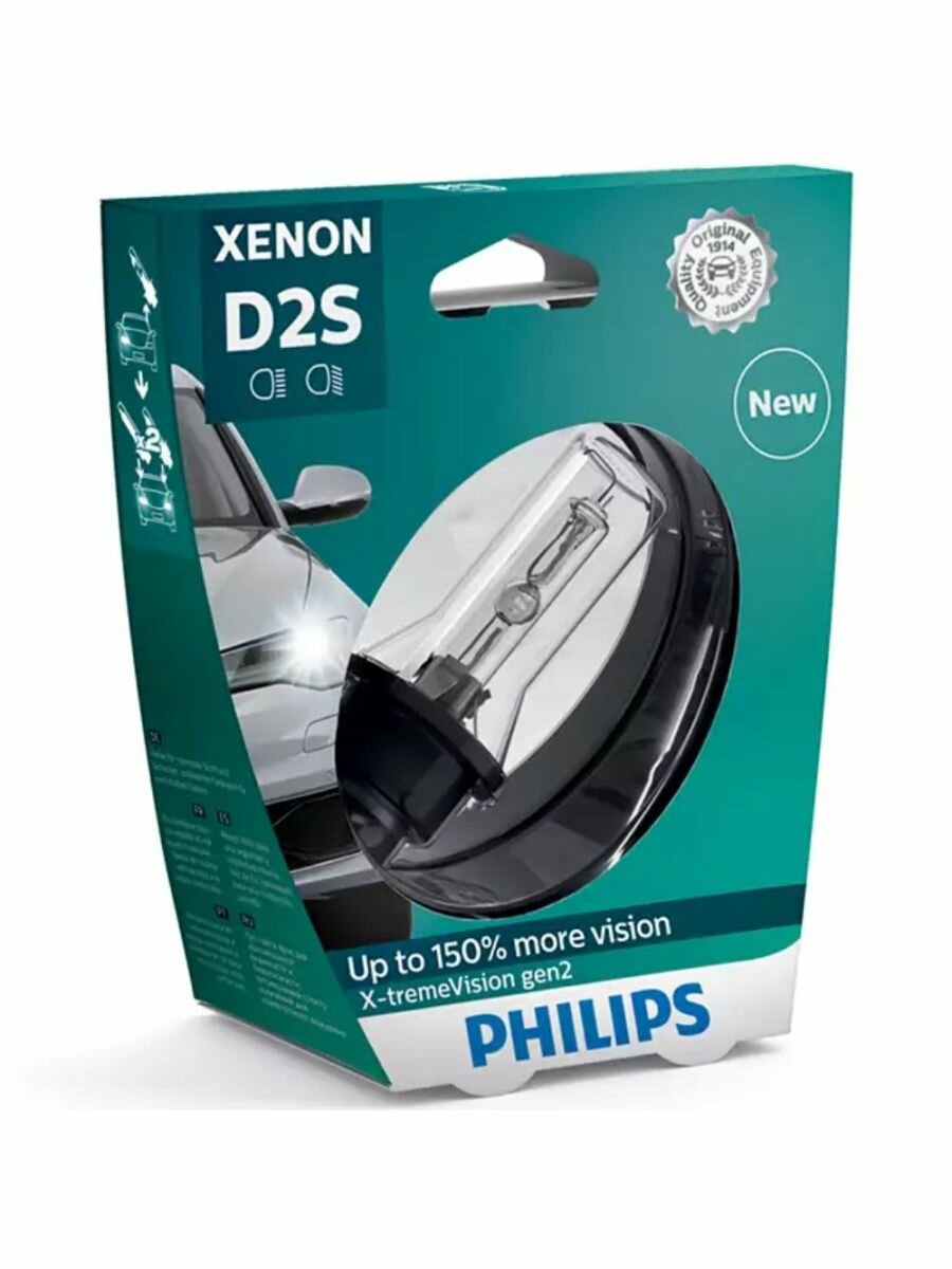 Ксеноновая лампа Philips D2S X-tremeVision 1 шт 85122XV2S1