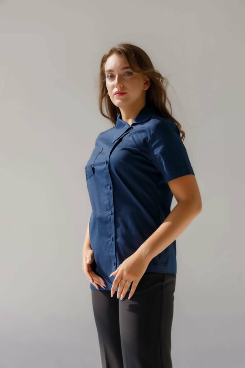 Блуза  FEERIA, размер 50, синий