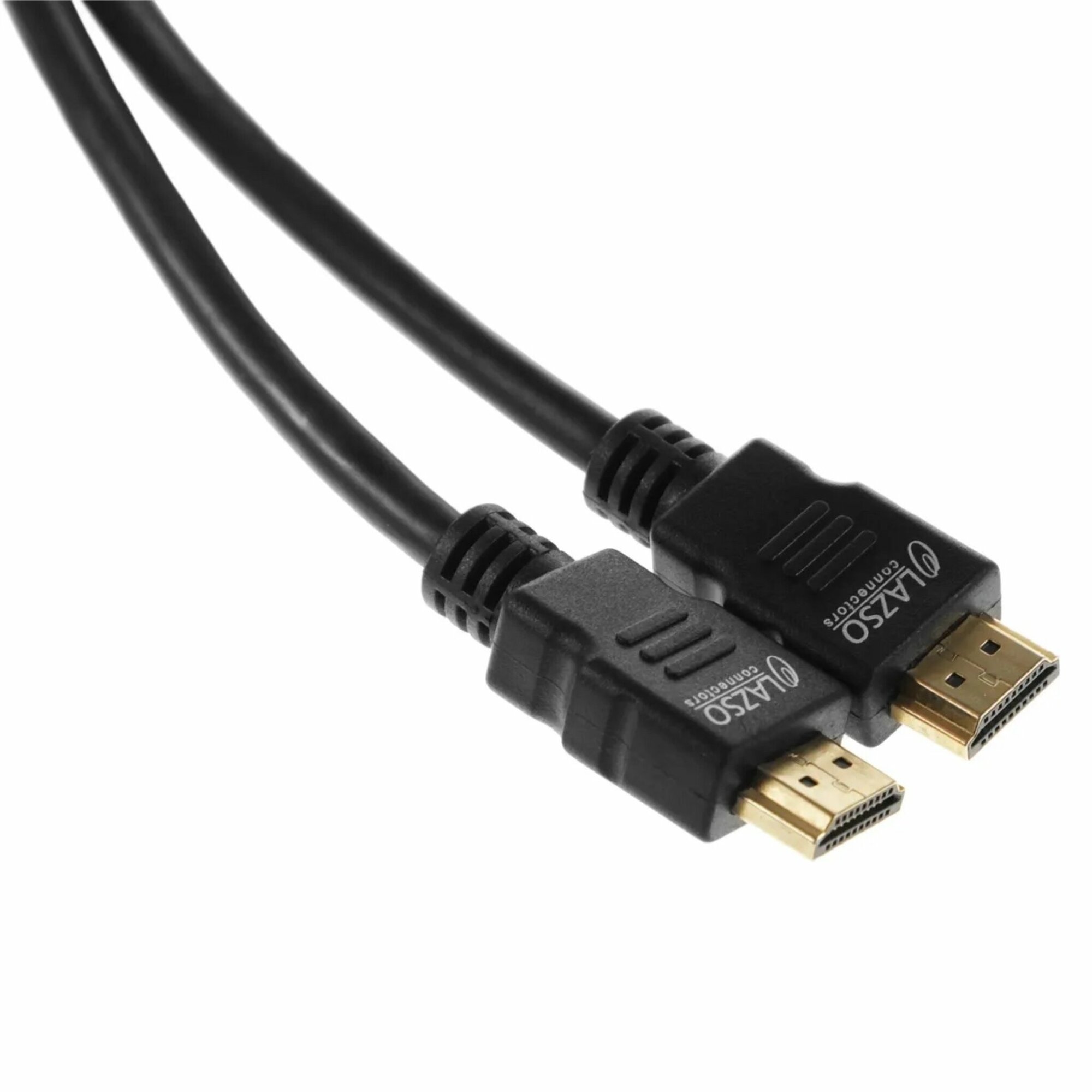 Кабель видео LAZSO WH-111, HDMI (m) - HDMI (m) , ver 2.0, 0.5м, GOLD черный Noname - фото №5