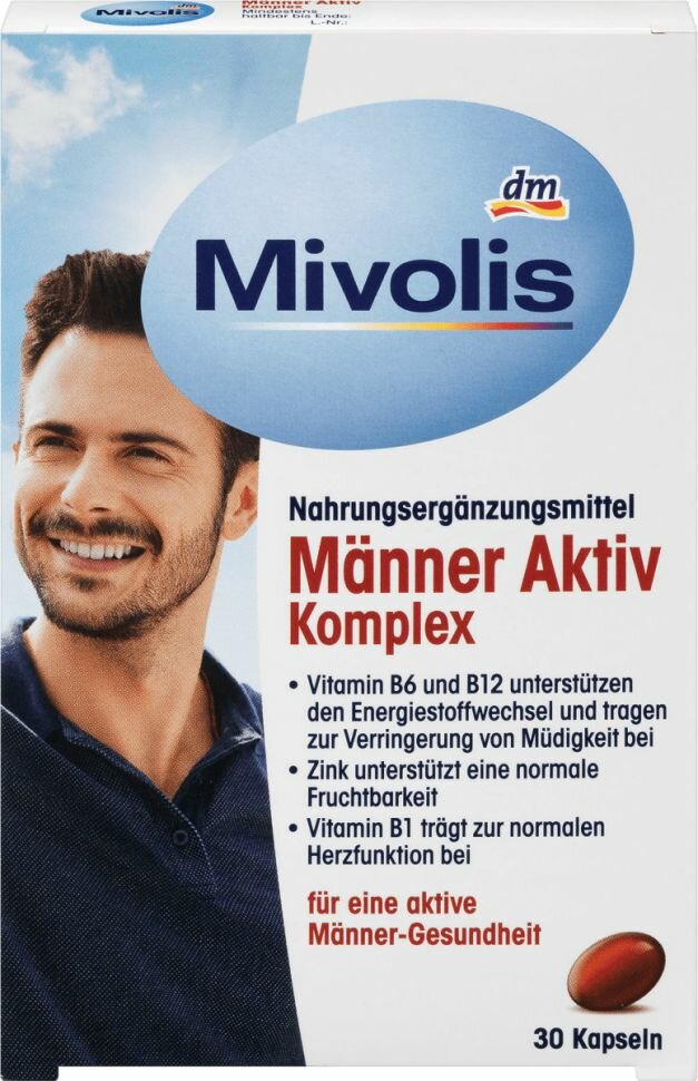 Mivolis Manner Aktiv Komplex. Миволис комплекс для мужчин 30 шт