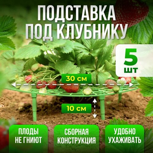 Подставка под клубнику, кустодержатель, опора для растений 5шт подставка под клубнику опора подпорка держатель садовый для кустов клубники растений цветов набор 30 штук