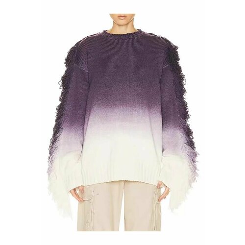 Свитер IWANT, размер Free Size, фиолетовый, белый