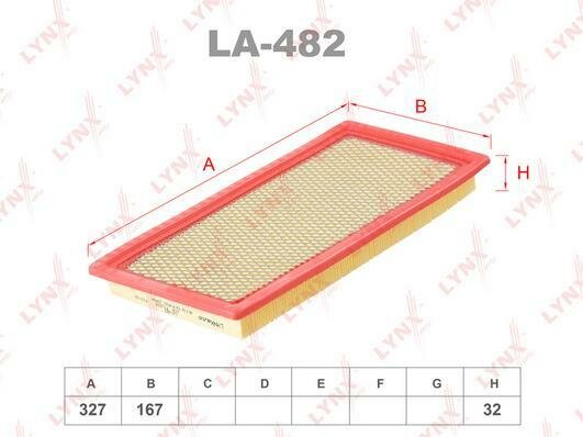 Фильтр воздушный LA-482 lynx 1шт