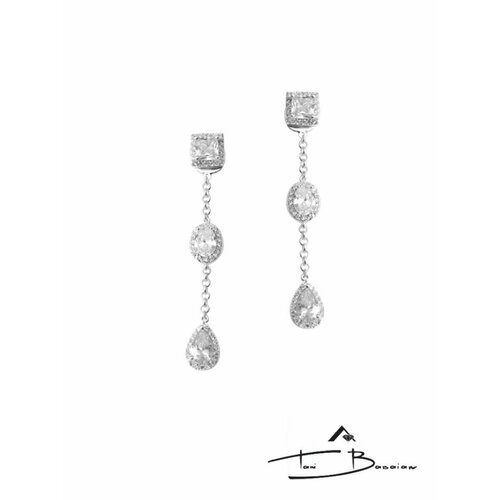 фото Комплект серег tani babaian, swarovski zirconia, серебряный