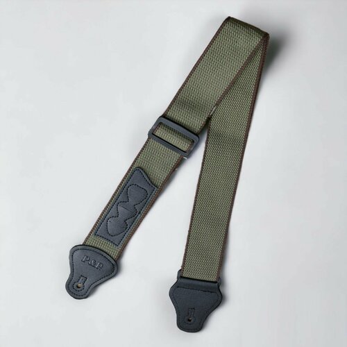 Ремень для гитары хаки с кармашками для медиаторов 1087₽