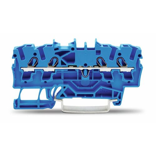 Клемма четырехпроводная проходная 0.25-2.5(4)мм. кв. на DIN рейку | код. 2002-1404 | WAGO (3шт. в упак.)