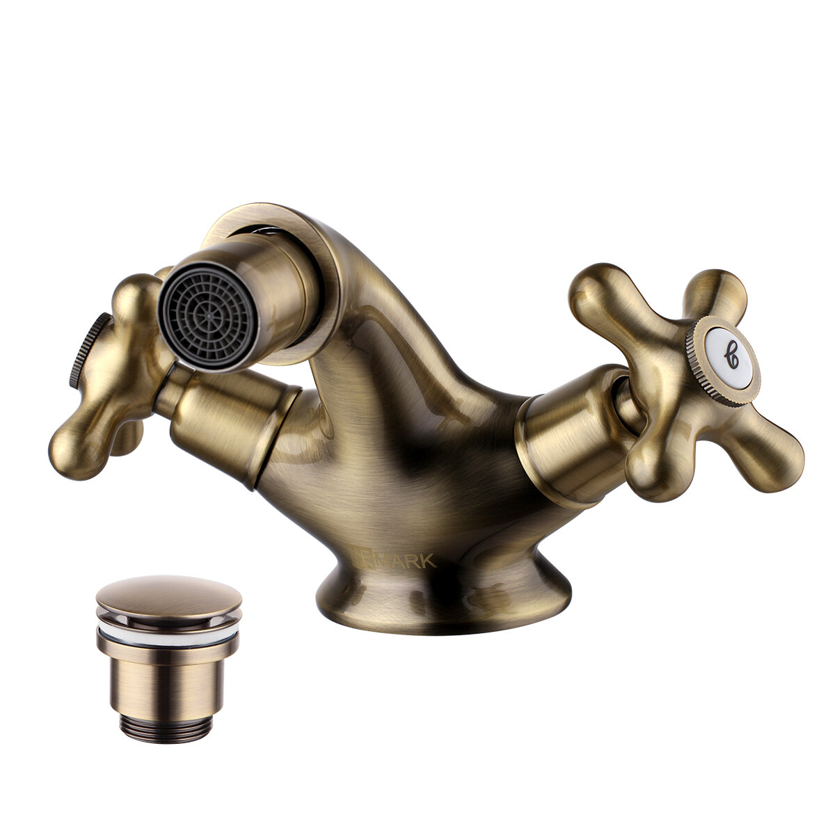 Смеситель Lemark Vintage LM2808B для биде бронза латунь с донным клапаном