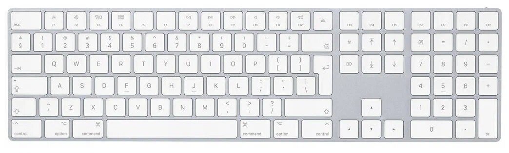 Беспроводная клавиатура Apple Magic Keyboard with Numeric Keypad серый, английская