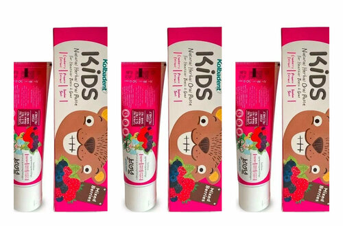 Органическая паста для зубов и десен Kolbadent Kids Natural Oral Paste Mixed Berries, 50 гр, 3 шт.