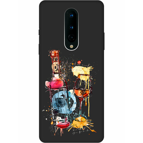 Матовый Soft Touch силиконовый чехол на OnePlus 8, ВанПлюс 8 с 3D принтом Aquarelle Wine черный матовый soft touch силиконовый чехол на oneplus 8 ванплюс 8 с 3d принтом infinity w черный