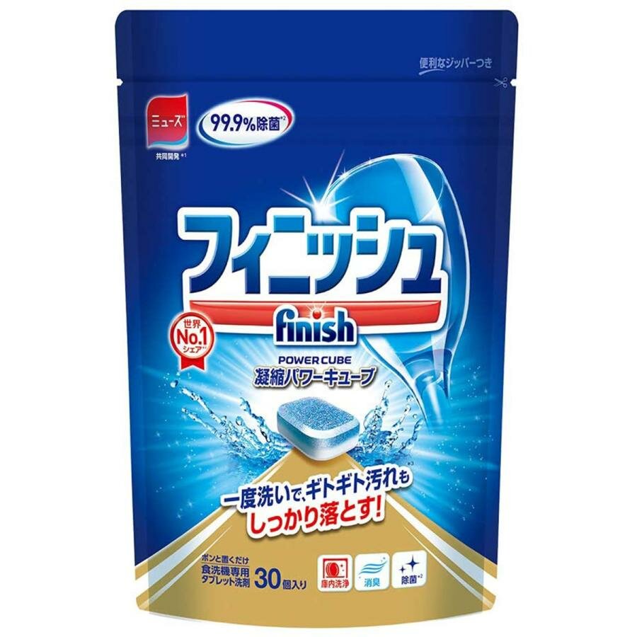 FINISH EC Средство для мытья посуды в посудомоечной машине без запаха таблетки 30 шт мягкая упаковка