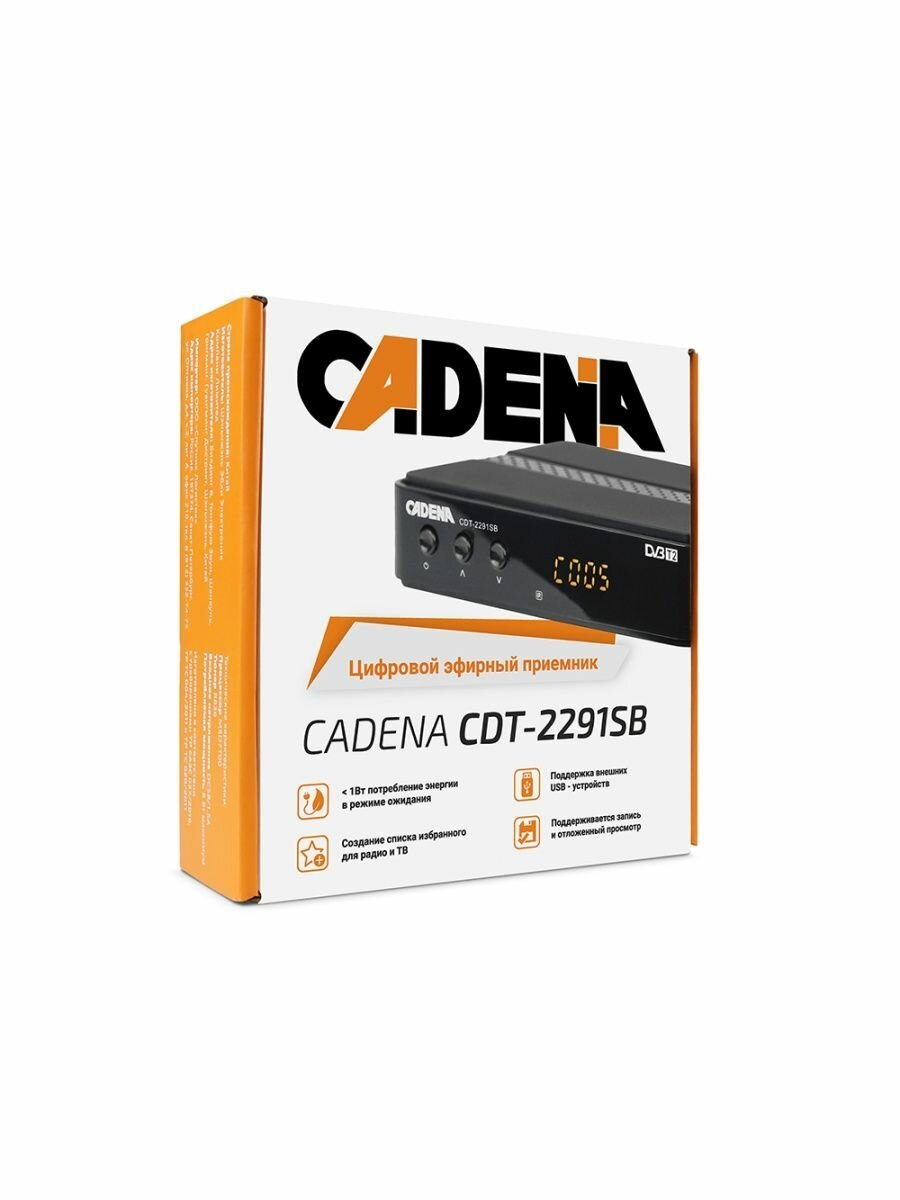 Ресивер DVB-T2 Cadena CDT-2291SB (046/91/00055106) - фото №15