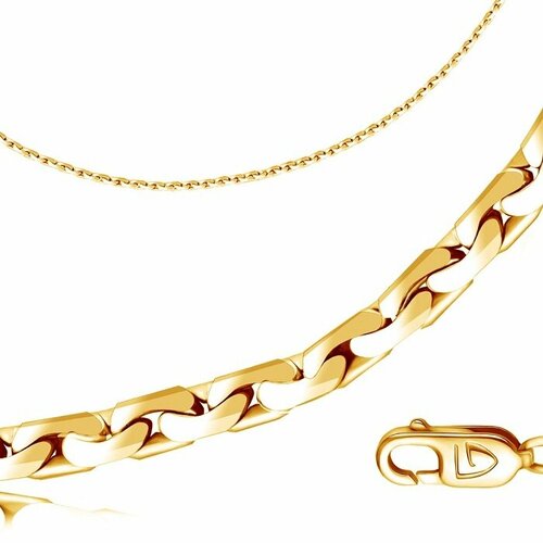 Цепь Бронницкий Ювелир, желтое золото, 585 проба, длина 50 см, средний вес 4.34 г, желтый