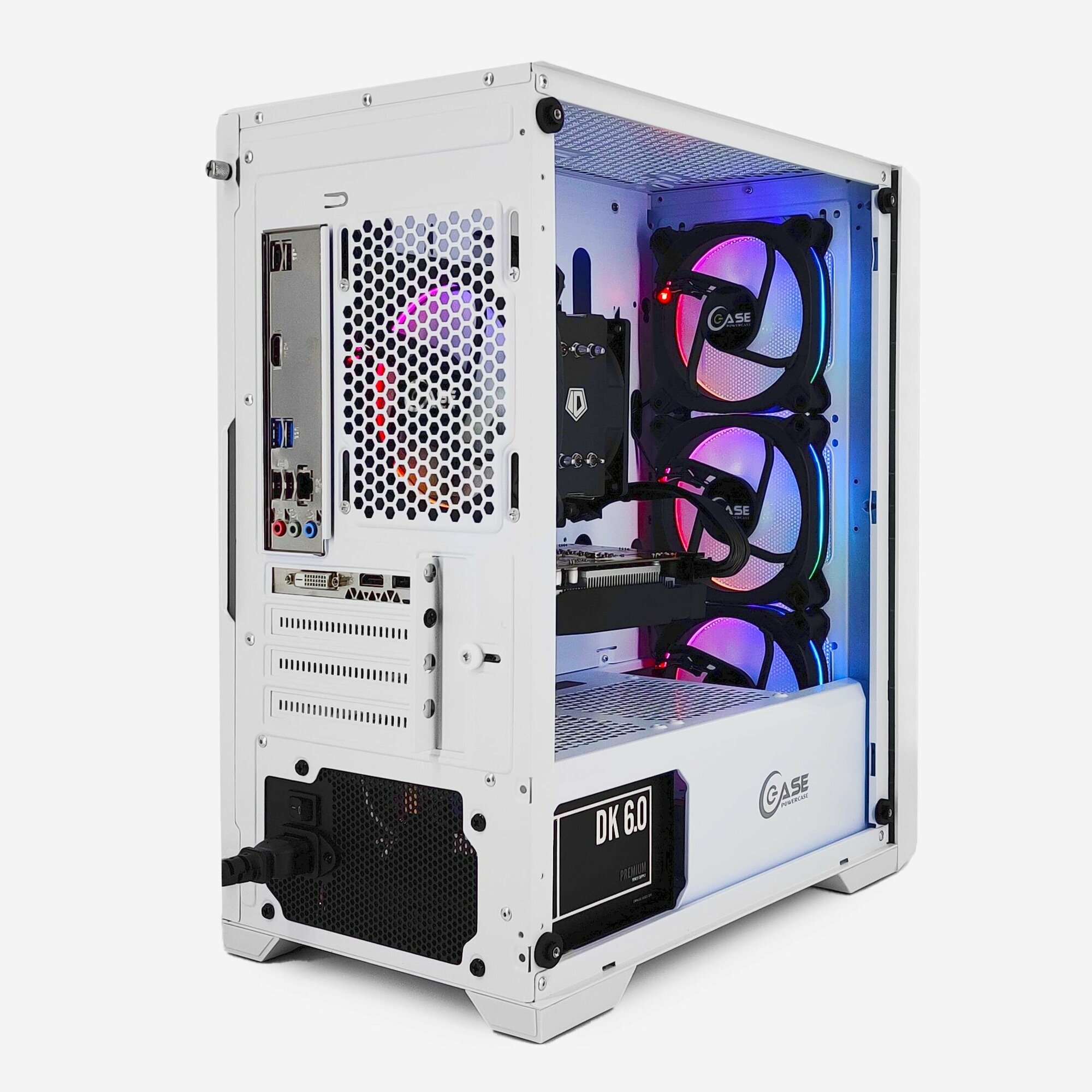 Игровой PC юкомс Ryzen 5 4600G, GTX 1660 Super 6GB, SSD 480GB, 32GB DDR4, БП 450W, win 10 pro, White game case