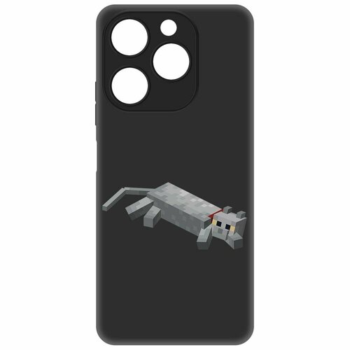 Чехол-накладка Krutoff Soft Case Minecraft-Кошка для ITEL A70 черный чехол накладка krutoff soft case minecraft кошка для itel p38 pro черный