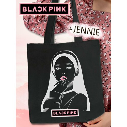 Сумка шоппер , черный сумка шоппер 46х35 см k pop blackpink bp in your area