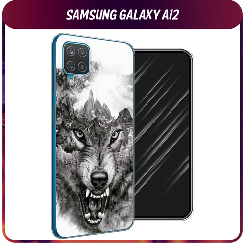 силиконовый чехол волк в горах на samsung galaxy m12 самсунг галакси m12 Силиконовый чехол на Samsung Galaxy A12/M12 / Самсунг Галакси А12 Волк в горах