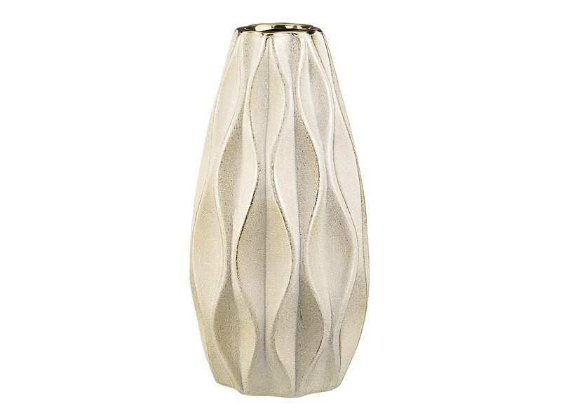 фото Ваза 112-301 "Волны "золотая шампань" 14*28,5 см