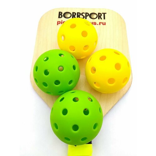 Мячи для пиклбола BORR SPORT набор 4 шт