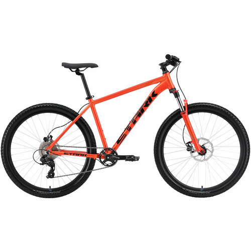 Горный велосипед Stark Hunter 27.2 HD (2024) 20 Оранжево-черный (175-184 см) двухподвесный велосипед stark jumper fs 27 1 d 2024 20 оранжево синий 175 184 см