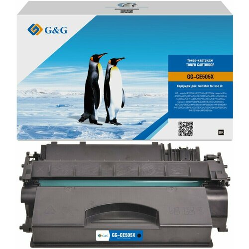 G&G Картридж совместимый SEINE G&G GG-CE505X CE505X черный повышенной емкости (High Yield) 6.5K шлейф сканера pro 400 mfp m425dn m425 m425d m425n m401dn m401dw m401n m401 pro 500 m570 m1132