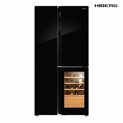 Холодильник Side-by-Side 183х911 см Hiberg RFS-700DX NFGB Inverter Wine черный 35000000₽