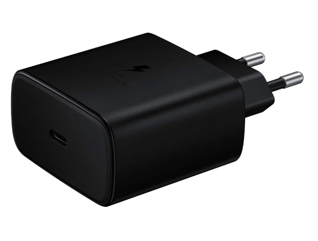 Зарядное устройство для Samsung / Адаптер питания Super Fast Charging 45W с функцией быстрой зарядки + кабель USB Type-C/ Черная — фото 1