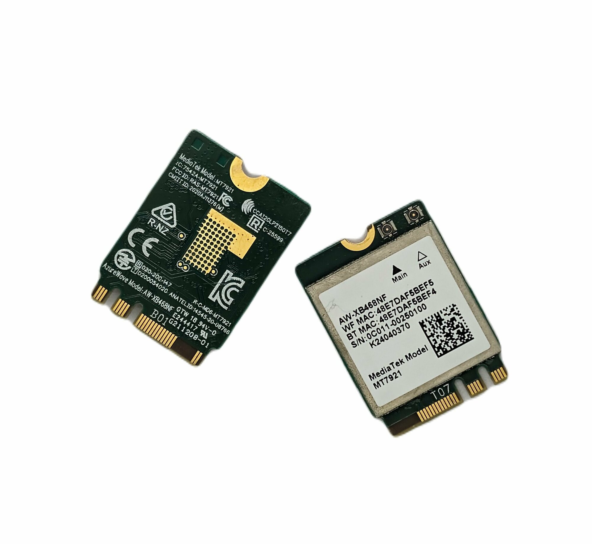 Модуль Wi-Fi 6/6E M.2 MediaTek MT7921 AW-XB468NF (OEM)