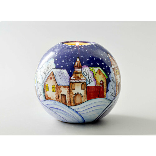 Подсвечник Зимняя ночь Круглый