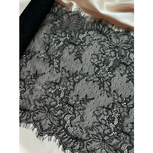 Кружево черное 24 см, купон 3 метра