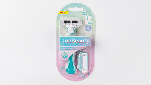 Бритва женская TOPBEATY Paris + 2 сменные кассеты