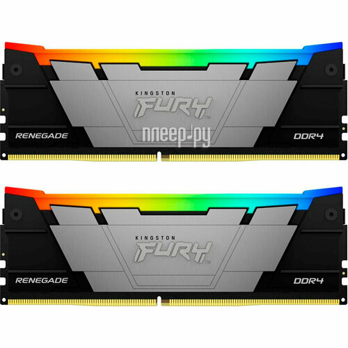 Память 64Gb Kingston FURY Renegade Black DDR4 DIMM PC28800 3600Mhz CL18 Kit of 2 KF436C18RB2K264 retail 2027500₽