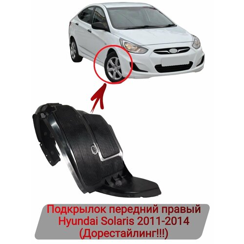 Подкрылок передний правый Hyundai Solaris 2011-2014