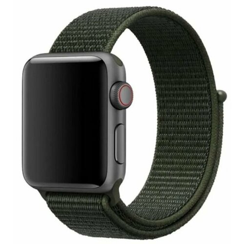 ремешок для apple watch 38 40mm milanese loop розовый pink Ремешок для Apple Watch 38/40/41mm Nylon Loop Blue/Green