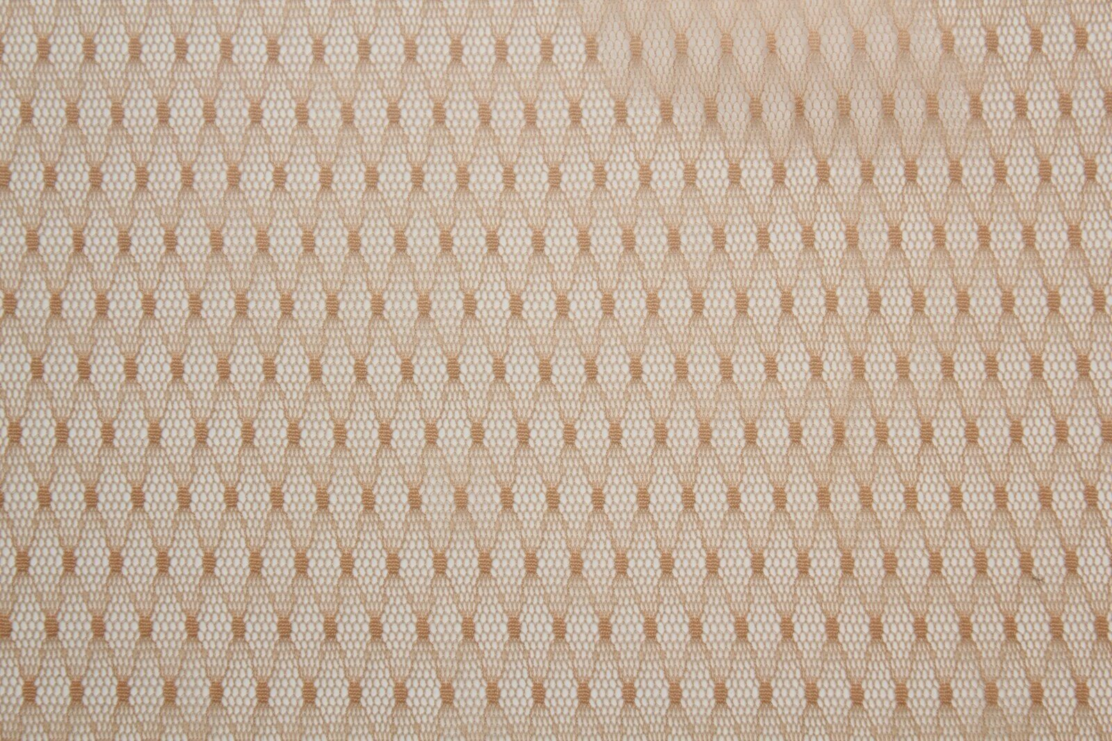 Ткань Трикотаж сетка-жаккард бежевый, 70 г/пм, ш136см, 0,5 м
