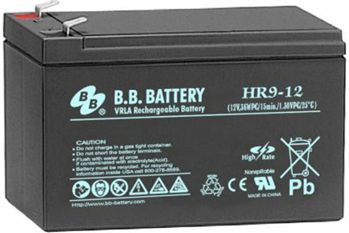 BB Battery Аккумуляторная батарея 12 В 9 Ач - HR 9-12