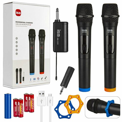 Микрофон ISA WM-3305 2 штуки черный 1888₽