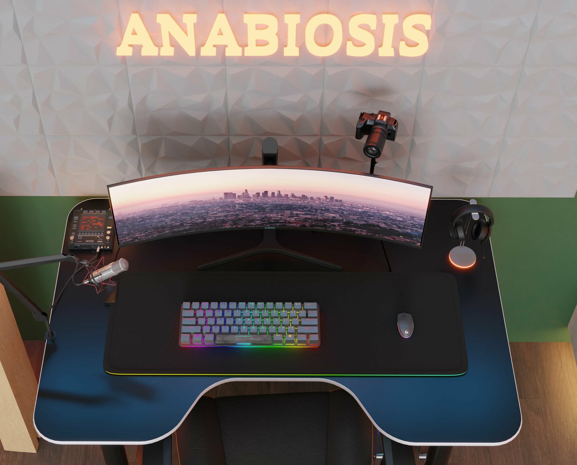 Столешница компа, Classic 110 Черный/белый