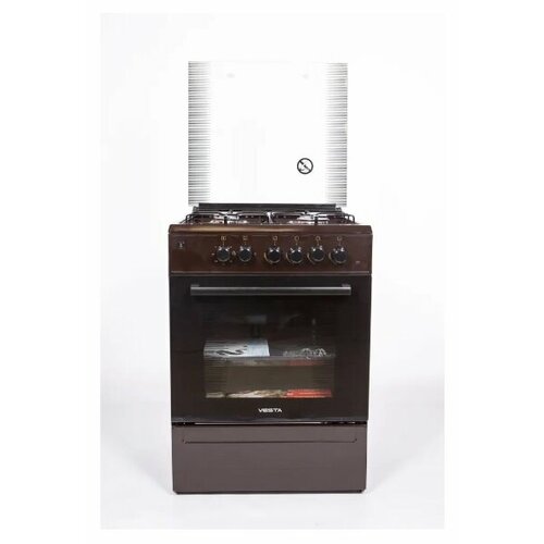 Плита электро-газовая VESTA Valencia VGE 10-E brown коричневый с крышкой 1994500₽