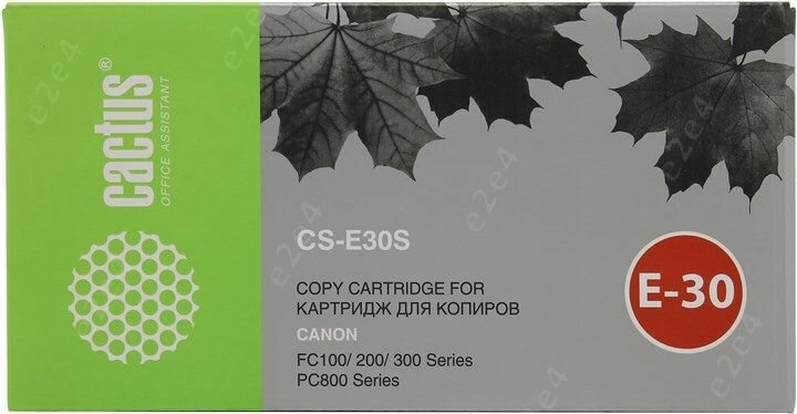 Картридж Cactus CS-E30S, черный, 4000 страниц, совместимый для Canon FC100/200/300 Series, PC800 Series