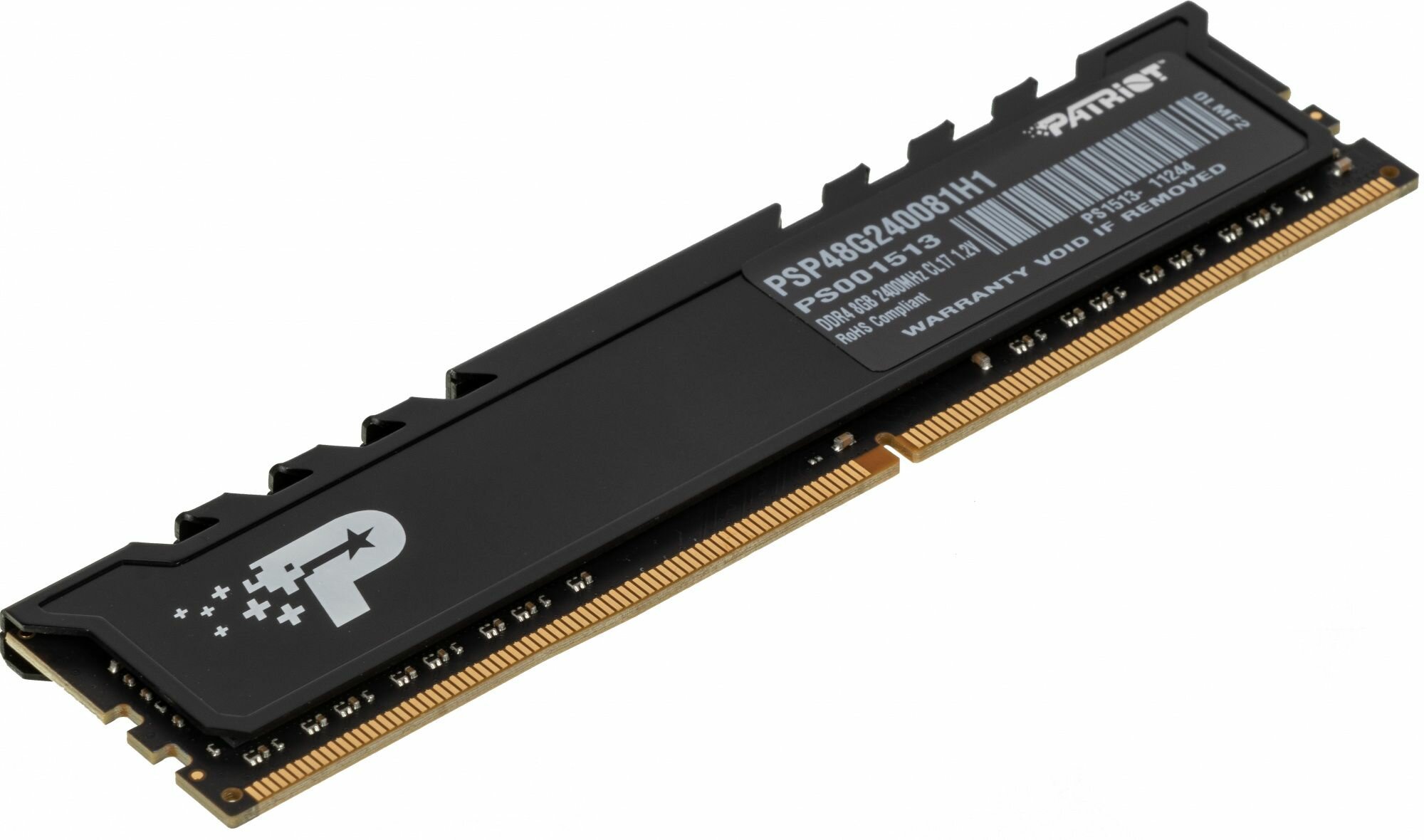 Память DDR4 8Gb 2400MHz Patriot PSP48G240081H1 Signature RTL PC4-19200 CL17 DIMM 288-pin 1.2В single rank с радиатором Ret