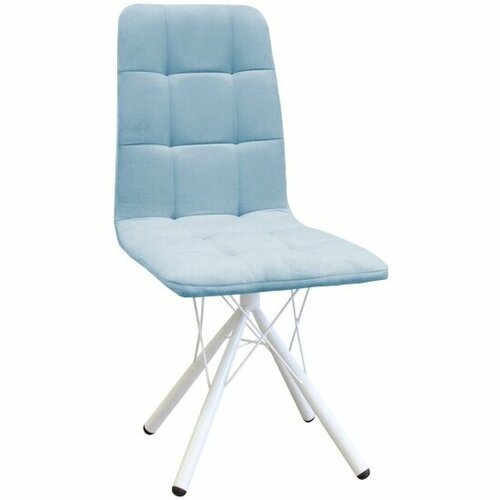 Комплект стульев M-group леон Паутинка белый, голубой (4 шт)