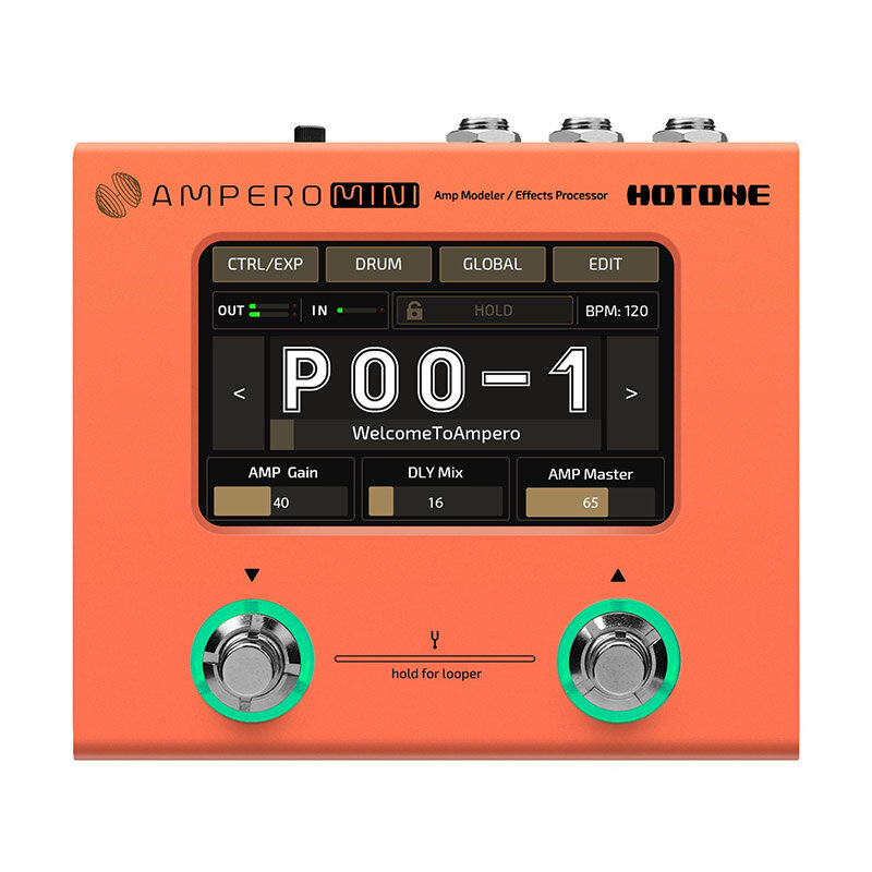 Hotone Ampero Mini Orange Guitar Effects Processor