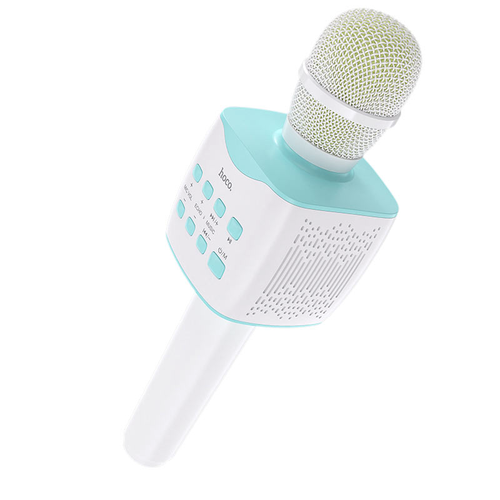 Микрофон караоке блютуз Hoco BK5, голубой* беспроводной микрофон для караоке с колонкой hoco bk5 cantando