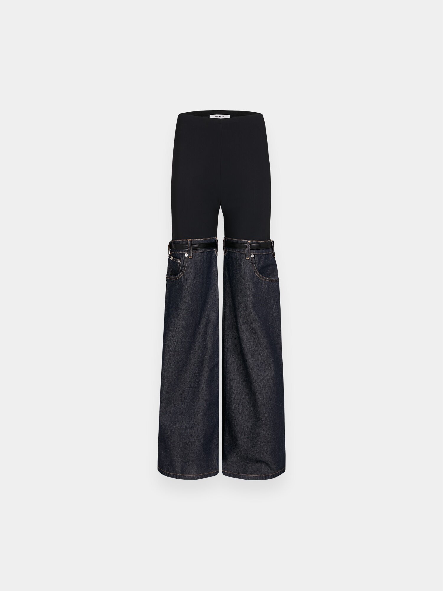Джинсы Coperni HYBRID DENIM FLARE, размер 38, cиний