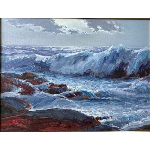 Картина Волна 30х40 см холст масло авторская работа 24000₽